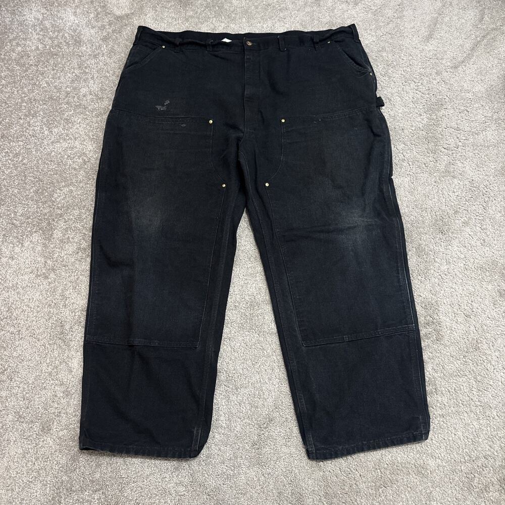 Vtg Carhartt B01 BLK Double Knee Pants Size 50x32Carpenter Made USA